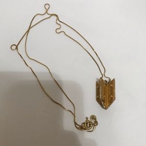 Madewell Gold Paveacute Arrowtip Pendant Necklace